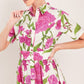 BLOOMING ROSE WOVEN MAXI SHIRT DRESS
