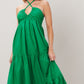 TROPIC STATEMENT WOVEN MAXI DRESS