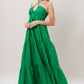 TROPIC STATEMENT WOVEN MAXI DRESS