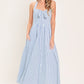 FRESH DAY STRIPE WOVEN MIDI DRESS