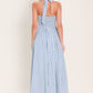 FRESH DAY STRIPE WOVEN MIDI DRESS