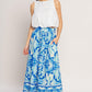 OCEAN WHIRL WOVEN FULL MIDI SKIRT