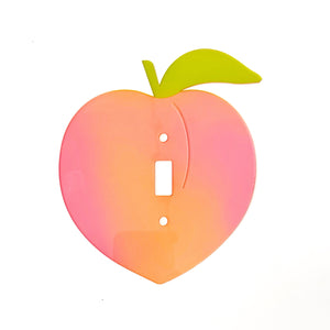 Peach acrylic light switch plate