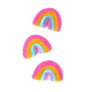 Felt rainbow magnets - set of 3