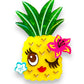 Pucker Up Pineapple Brooch by Miss Fluff x Lipstick & Chrome