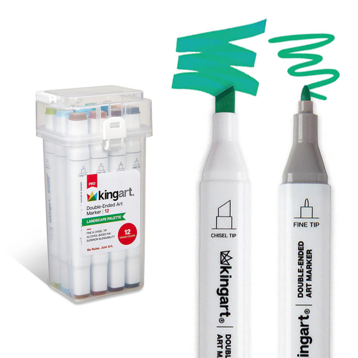 Double-Ended Alcohol Markers 12 Landscape Colors