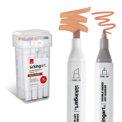 Double-Ended Alcohol Markers 12 Neutral Colors