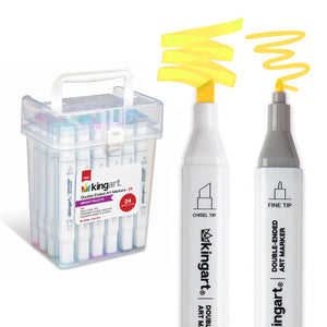 Double-Ended Alcohol Markers 24 Bright Colors