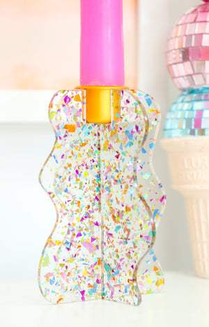 Confetti acrylic candle holders
