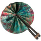 African Wax Print Fan, Handmade in Ghana