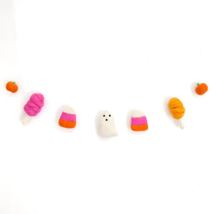 I want candy Halloween felt garland