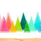 Blue Set Acrylic Triangle Christmas Tree Decorations