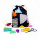 Drawstring Bag Sewing Kit - Abstract Black & White - Makes 2 Bags