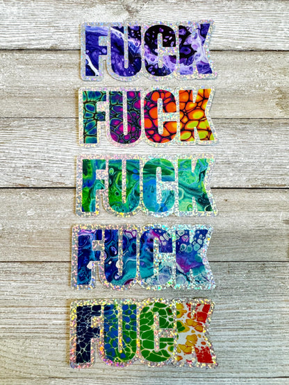 Nikki’s Favorites Everyone's Favorite Word Holographic Glitter Sticker Set