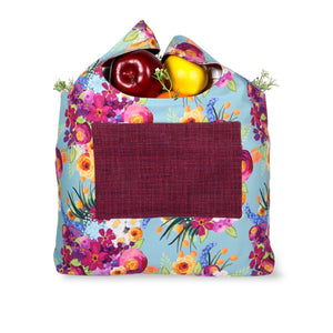 Shopping Tote Sewing Kit - Teal Floral