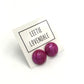 Fuchsia Capiz Lucite Stud Earrings