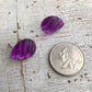 Bright Purple Swirled Teardrop Stud Earrings
