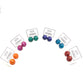 Fuchsia Capiz Lucite Stud Earrings