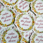 Bespattered Facade Everyone's Favorite Word Floral "Calm Down" Clear Sticker