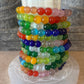 Rainbow Cat’s Eye Beaded Bracelet – Chakra Inspired Multicolor Bracelet | Pride Energy Jewelry