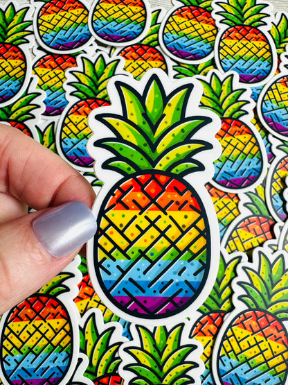 Bespattered Facade Rainbow Pineapple Sticker