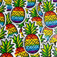 Bespattered Facade Rainbow Pineapple Sticker