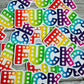 Bespattered Facade Everyone's Favorite Word Rainbow Clear Sticker