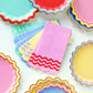 Rainbow Ric Rac Assorted Dessert Plates (10 count)