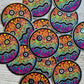 Bespattered Facade Anxiety Face Holographic Glitter Sticker