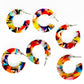 Rainbow Tortoise Hoop Earrings