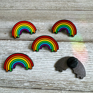 Drippy Cartoon Rainbow Enamel Pin