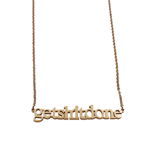 Get Shit Done Cutout Necklace