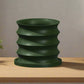 Rippled Plant Pot with Drainage – Modern Organic Indoor Planter with Saucer, 3D Printed Wavy Pot for Houseplants - BRIM
