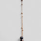 Medium Blue/Black Tree of Life Dreamcatcher with Black Heart Charm - Lapis Lazuli-- Rearview Mirror Hanging or Wall Hanging