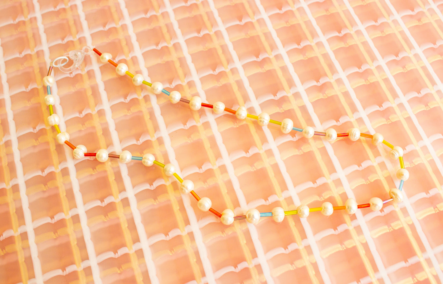 Rainbow Pearl Necklace