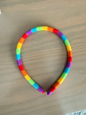 Thin Rainbow Striped Headband