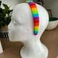 Wide Rainbow Striped Headband