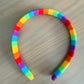 Wide Rainbow Striped Headband