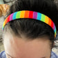 Wide Rainbow Striped Headband