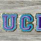 Everyone's Favorite Word Gold Glitter Blue and Purple Embroidered Patch Set