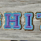 Everyone's Second Favorite Word Gold Glitter Blue and Purple Embroidered Patch Set