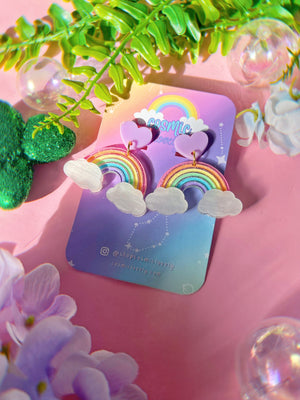 Pastel In the Clouds Rainbow Earrings