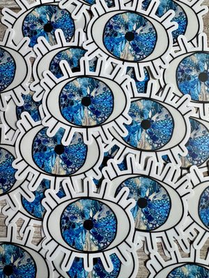 Bespattered Facade Evil Eye Protection Symbol Sticker