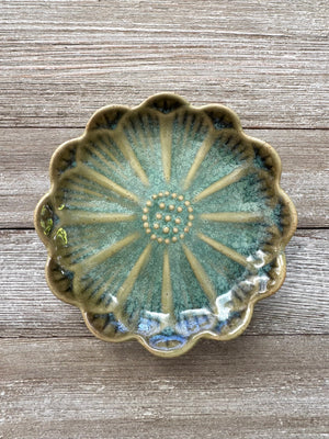 Ceramic Flower Catch All Jewelry / Trinket Dish