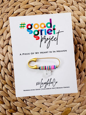 Pet Loss | A Piece Of My Heart Is In Heaven | #goodgriefprojectbyxo Accessory Pin
