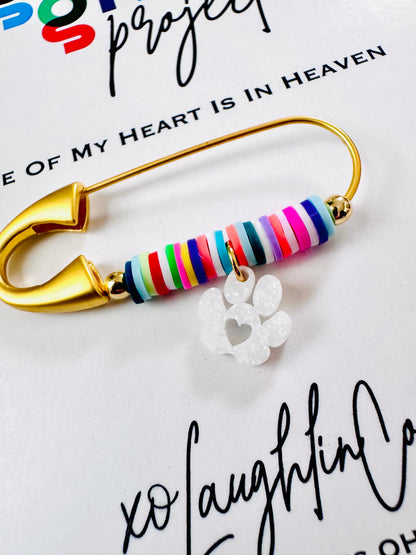 Pet Loss | A Piece Of My Heart Is In Heaven | #goodgriefprojectbyxo Accessory Pin