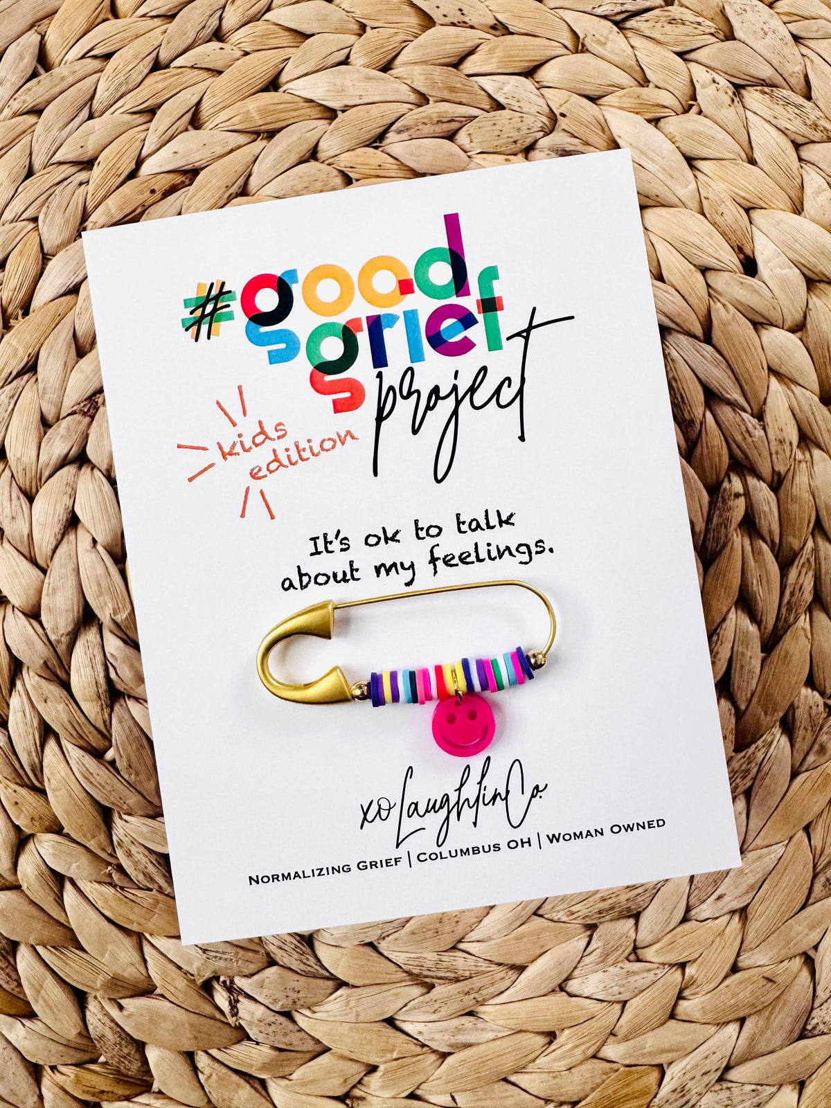 It's Ok To Talk About My Feelings | Kids Edition | #goodgriefprojectbyxo Accessory Pin