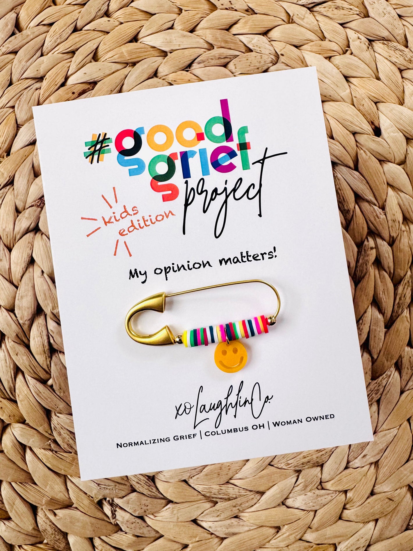 My Opinion Matters | Kids Edition | #goodgriefprojectbyxo Accessory Pin