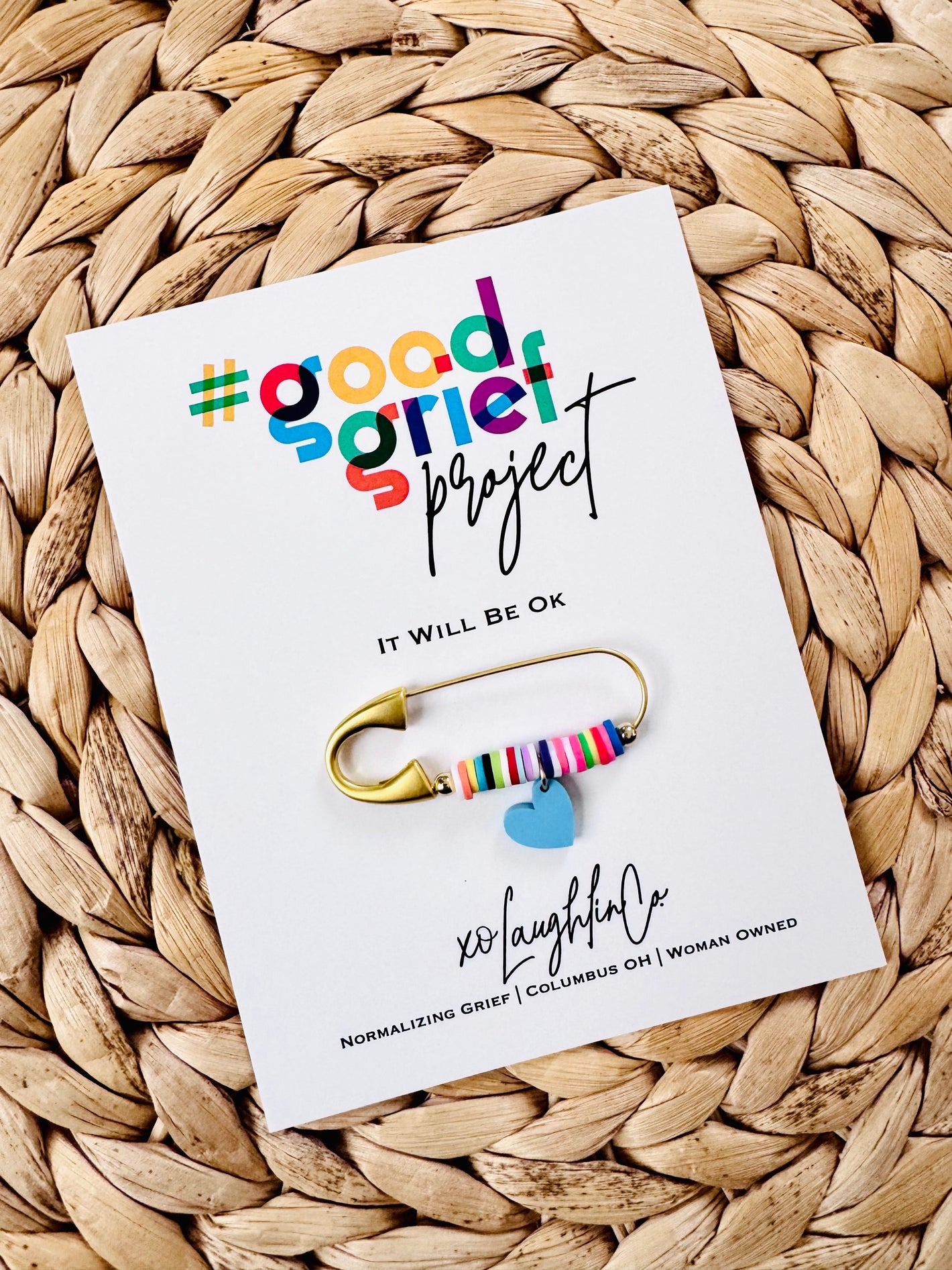 It Will Be Ok | #goodgriefprojectbyxo Accessory Pin