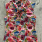 Watercolor Floral Bow Top - XS only, 1 left!